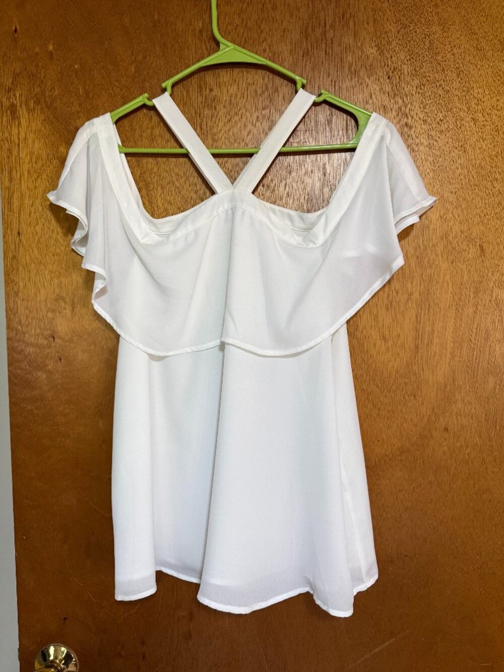 Cross Neck Off-Shoulder Top
